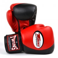 BGVL8 Twins Red-Black 2-Tone Boxing Gloves